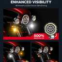 Amazicha 2inch Front LED Turn Signal, Front Turn Signal Bullet Light with 2 Smoked Lens Covers Fit for Harley Touring Road Glide Street Glide Road King Electra Glide Softail Dyna Sportster 1986-2024