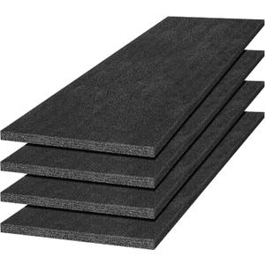 Pushglossy 4 Pcs Polyethylene Foam Sheet Apart Insert Pad Cushion Foam Packing Cuttable Craft for Toolbox Case Storage Camera DIY Crafts Projects Organization (54 x 16 x 1 Inch)