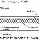 Premier 2400 Series Aluminum Universal Access Door 36 x 36 (Screwdriver Latch)