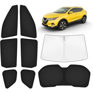 KUST Car Window Shades for Nissan Rogue 2014-2020 (Not for Rogue Sport) Windshield Sun Shade Side Window Cover UV Block Privacy Protection Rogue Accessories for Camping Blackout Rear Back Full 8PCS