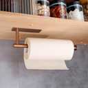 Paper Towel Holders,Paper Towels Rolls - for Kitchen,Wall Mounted Paper Towel Roll Holder for Kitchen, Bathroom,Both Available in Adhesive and Screws,Stainless Steel- (Gold)