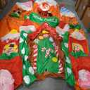 Alupssuc 11FT Christmas Inflatable Giant Candy Castle Outdoor Decoration with Built-in LED Lights, Blow up with Santa Claus Reindeer Gingerbread and Snowman for Outside/Indoor Xmas Yard, Garden Decor