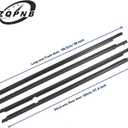 WeatherStrip Window Molding Trim Seal Belt Compatible with 2009 2010 2011 2012 Toyota Corolla Replaces 75710-02210 Black Window Weather Stripping Outside 4pcs