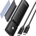 ORICO M.2 NVMe SATA SSD Enclosure Adapter Tool-Free, USB C 3.2 Gen 2 10Gbps NVMe, 5Gbps NGFF SATA PCIe M-Key(B+M Key) 2230/2242/2260/2280, Aluminum External M2 Reader Support UASP Trim- PWDM2-BK