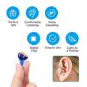 J20 Hearing Aids for Seniors Adults Noise-Cancelling - Elderly Assistance Listening, Hearing Amplifier, Mini Sound Amplifier, Ear Sound Enhancer, Noise Reduction, Enhanced Speech, Feedback Cancellation (Blue, Left)
