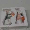 Hodao Easter Bunny Decorations Spring Home Decor Bunny Figurines(Easter White Rabbit 2pcs)