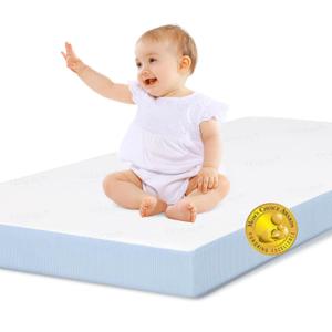 Babelio Breathable Crib Mattress, Tencel Removable Cover, Memory Foam | Toddler Mattress with Waterproof Inner Liner, CertiPUR-US Certified, Fits Standard Baby Crib & Toddler Bed 52" x 27.5"