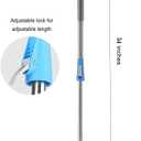 Microfiber Wet Mops 24 in Heavy Duty Flat Floor Mop Adjustable Handle with 4 Washable Mop Clothes