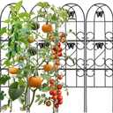 AMAGABELI Garden & Home 4 Pack Garden Trellis for Climbing Plants 60" x 18" Black Iron Trellis for Potted Plant Support Butterfly Metal Trellis for Climbing Roses Vine Flower Cucumber Clematis GT02
