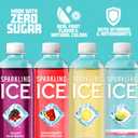 Sparkling Ice Blue Variety Pack, Zero Sugar Sparkling Water, with Vitamins and Antioxidants, 17 fl oz, 12 count (Classic Lemonade, Strawberry Watermelon, Grape Raspberry, Lemon Lime) (EXP 12/10/25)