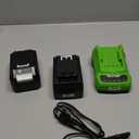 Energup 2Pack 24Volt Replacement Greenworks 24V Battery 3.5A, 29842 29852 29322 BAG709 BAG710 20352 22232 2508302 for 2X24V Batteries with 1Port 24Volt greenworks Battery Charger