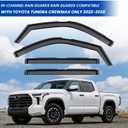in-Channel Rain Guards Fit for Toyota Tundra CrewMax 2022-2026
