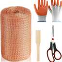 Copper Mesh Rodent Control, 5 in x 50ft Premium Copper Wool for Mice Rat Rodent, Bat & Snail, Copper Mesh Roll for Weep Hole Filler, DIY Pest Blocking for Home and Garden