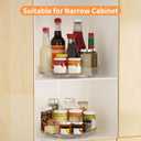 2 Pack Lazy Susan Turntable Organizer, 9 and 10 Inch Rotating Trays for Corner Cabinet, Fridge, Pantry, Kitchen, Table Top, Makeup Vanity, Bathroom Countertop Storage, Acrylic Spinning Spice Rack