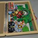 Melissa & Doug Take-Along Railroad Tabletop Playset with Wooden Train Toys, Animals & Scenery Play Pieces, Preschool Learning Toys for Girls & Boys 3+ - FSC Certified
