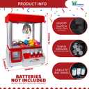 Bundaloo Claw Machine Arcade Game with Sound, Cool Fun Mini Candy Grabber Prize Dispenser Vending Toy for Kids, Boys & Girls