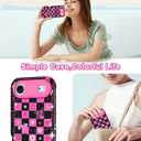 Btscase Compatible with iPhone Air Case 6.5 Inch 2025,Marble Pattern 3 in 1 Heavy Duty Shockproof Full Body Rugged Hard PC+Soft Silicone Drop Protective Women Girl Phone Cases, Black Pink