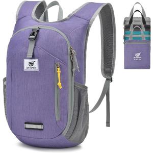 SKYSPER 10L Hiking Backpack Small Hiking Daypack Packable Lightweight Travel Day Pack for Women Men(Purple)