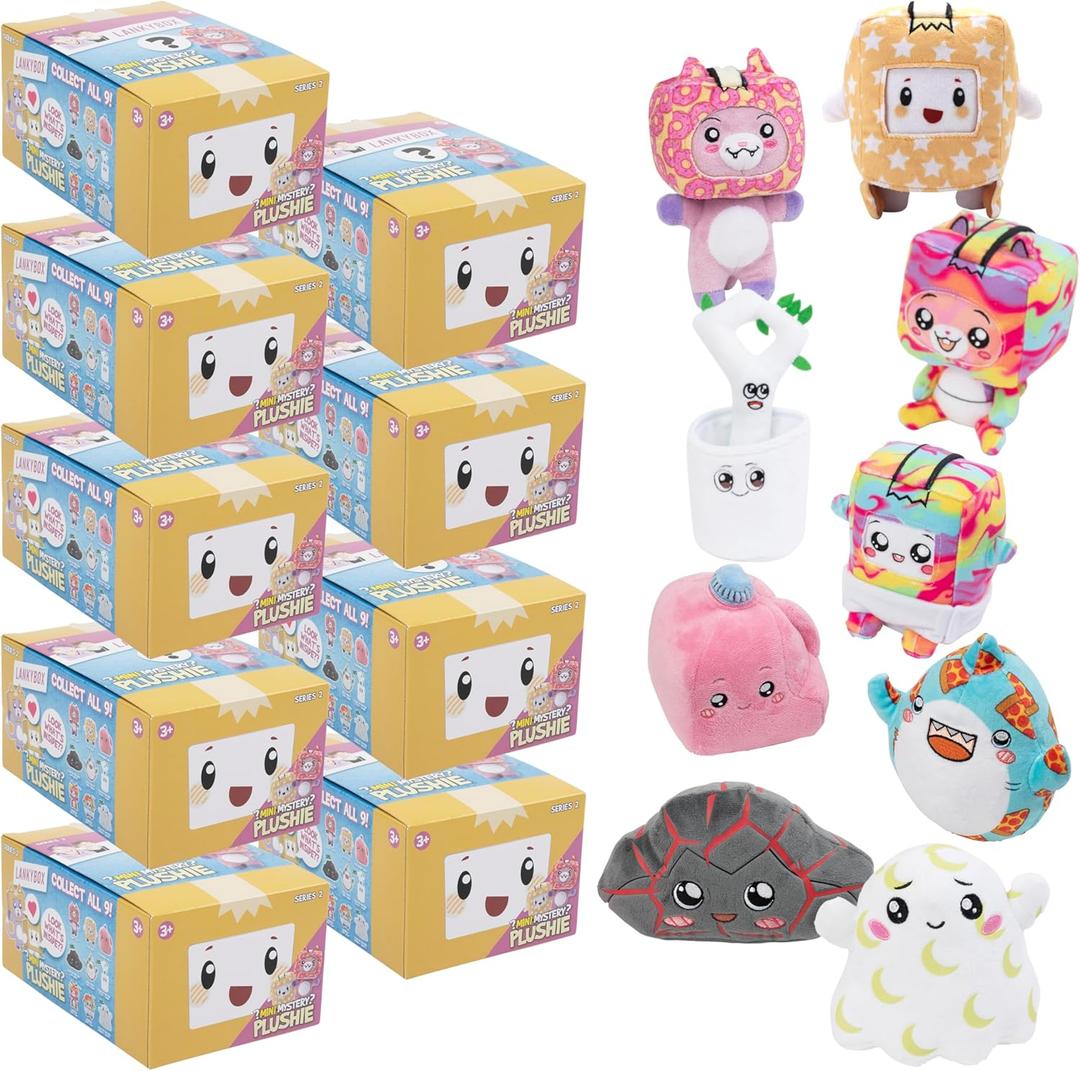LankyBox Mini Mystery Plush, 9 Pack Bundle, Series 2, Collectible Blind Box Mini Plush, Officially Licensed Merch