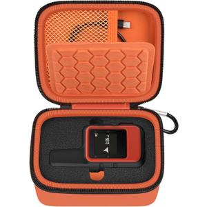 Satellite Communicator Case Compatible with Garmin InReach Mini 2/010-01879-00 InReach Mini for Camping & Hiking (Orange+Black Zipper)