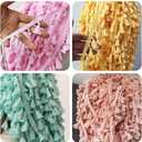 MSCFTFB 20 Yards Mini Tassel Fringe Trim,Boho Tassels Ribbon for Women,1.6inch Wide Sewing Fabric Lace for DIY Jewelry Clothing Bag Curtain Home Party Decor(Turquoise)