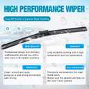 OEM Windshield Wiper Blades Replacement for BMW X5 2007 2008 2009 2010 2011 2012 2013, All Weather Original Factory Quality Front & Rear Wipers Set 24"+20"+15" (Pack of 3)