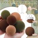 48 Pcs Velvet Christmas Balls Flocked Christmas Tree Ornaments Xmas Plastic Shatterproof Neutral Hanging Ornament for Xmas Tree Home Party Decorations(1.57/1.97/2.36 Inch,Classic Color)