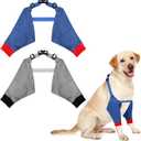 Oudain 2 Pairs Dog Elbow Protector Dog Recovery Sleeve with Elastic Band Soft Padded Adjustable Front Leg Braces for Small Medium Large Doggy, 2 Colors(Large)