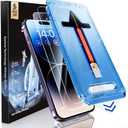 MAGIC JOHN 1 Pack for iPhone 14 Pro 6.1 inch Tempered Glass Screen Protector, Auto Dust-Elimination Installation, Bubble Free, Dynamic Island Compatible, HD Clear, Easy Installation