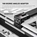 GPU 12VHPWR ATX3.0 PCI-E 5.0 Power Modular Adapter Male to Female 12+4Pin 16Pin UP Angled 180 Degree U Turn for 4080 5090TI Graphics Card (1 Pack)