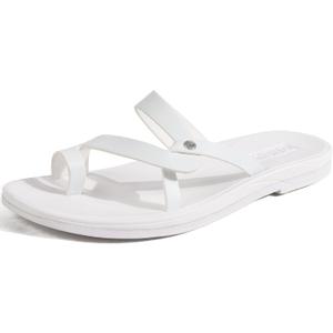 ONCAI Women's Slide Sandals Trendy Square Summer Flat Dressy Sandals for Women 2025 Cross Strappy Open Split-Toe Ring with Slip-on Rubber Soles (9)