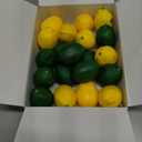 Toopify 20PCS Fake Lemons, Yellow Green Artificial Lemons, Matte Finish Fruit Decor for Kitchen Fruit Bowl Table Centerpiece & Photography