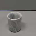 Toothbrush Holder,Handmade Marble Toothbrush Cup,Stone Toothbrush Organizer for Pen Holder,Makeup Brush Cup,Razor Holder,SPA Collection Tumbler First Choice for Home and Hotel(White)
