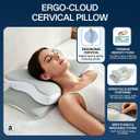 Cervical Pillow for Neck Pain Relief, Hollow Design Odorless Memory Foam Pillows with Cooling Case, Adjustable Orthopedic Bed Pillow for Sleeping, Support for Side Back Sleepers (Green)