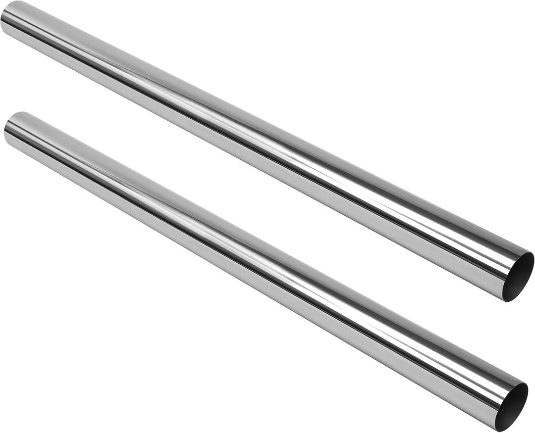JY PERFORMANCE 2.5'' Stainless Exhaust Pipe Universal Custom Exhaust Straight Pipe Stainless Steel T304 Tubing Piping | 47.3 Inch Long (2.5 Inch OD-2PCS) (2.5 Inch 2PCS)