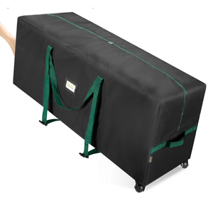 BALEINE 7.5 ft Rolling Christmas Tree Storage Bag, 2 Swivel Wheels for Easy Moving, Heavy Duty 600D Oxford Fabric Extra Large Artificial Christmas Tree Bag with Reinforced Carry Handles (Black)