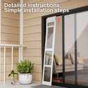 Dog Door for Sliding Glass Door, Adjustable Height 75 3/5" to 80" Sliding Door Pet Door Insert with Screen Design, Suitable for Large Dogs Up to 75 lbs, 