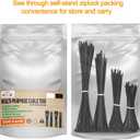 SOOOEC 200 Pack Reusable Zip Ties Assorted Sizes 6+8+10+12 inch UV Resistant, Black Zip Ties Heavy Duty Outdoor Releasable Round Ending No Hurt, Cable Ties Reusable Tie Wraps Indoor Non Slip Off