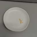 COLLECTIVE HOME - Ceramic Jewelry Tray, Decorative Trinket Dish for Rings Earrings Necklaces Bracelet Watch Keys, Birthday Mother's Day Christmas Gift for Women, 4.75", White Surface (K)