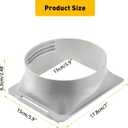 5.9 In Portable Air Conditioner Exhaust Hose Coupler Summer Portable A/C Connector Window Adapter Square Mobile A/C Coupler Connector for Air Conditioning Exhaust Duct, Square to Round (1 Piece)