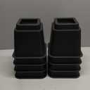 QWORK Bed Risers 4 Inch Heavy Duty Bed Elevators, Set of 8, 3,000 lbs Capacity, Compatible up to 2.75" Leg