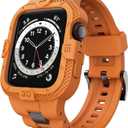 Bands Compatible for Apple Watch Band 41mm 40mm 38mm, Men Sport Rugged Band with Protective Case for Watch Series 9 8 7/Series 6 SE 5 4 3