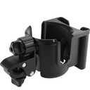 Universal Stroller Cup Holder with Phone Holder, 360°Rotatable Bottle Holder with Strong Clip, Accessories for Stroller, Bike, Wheelchair, Walker, Scooter (UM-SCH-B2409, Large)