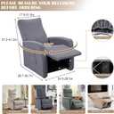 SearchI Recliner Chair Cover Jacquard Chair Covers 4 Piece, Small Recliners Sofa Slipcover for Home Theater Seating with Elastic Bottom, Recliner Protector with Pocket for Recliner, Light Gray