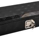 34.5 Inch Aluminum Truck Bed Tool Box Truck Car Outdoor Trailer Pickup Underbody Toolbox,RV Storage OrganizerTrailer Storage W/Lock&Keys,5 Bar Tread,Black(34.5"X13"X6.5")