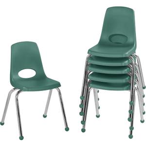 FDP 16" School Stack Chair with Ball Glides, Green, 6-Pack, 10367-GN
Stacking student seat with colorful ball feet, ideal for upper elementary & kids age 8-12, for classroom & homeschool