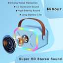 Kids Mini Karaoke Machine for Boys Girls, Cute Little & Portable Bluetooth Speaker with 2 Wireless Microphone, Home Party, Birthday Gifts for Boys 4 5 6 7 8 9 10 11 12+ Year Old Teen Toys. (Blue)