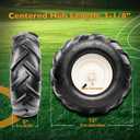 13x5.00-6" Tiller Tire and Wheel (1" Axle Size), 3-1/8" Centered Hub, Compatible with 13x5-6 Garden Trailer, Tractor, Tillers, and Snowblower Tire