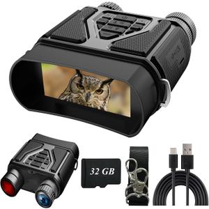 Night Vision Goggles - Night Vision Binoculars for Adults, Gifts for Men Him Husband Dad with 8X Zoom, 4000mAh Rechargeable Gear for Hunting & Camping