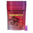 Mushroom Gummies, Sky Mushroom Daily Gummies, Pure Mushrooms Chewable Supplement–Herbal Blend with Ashwagandha&12 Mushrooms for Focus, Energy & Sleep Support | No Sugar, Vegan|60 Gummies, Best By: 05.2027